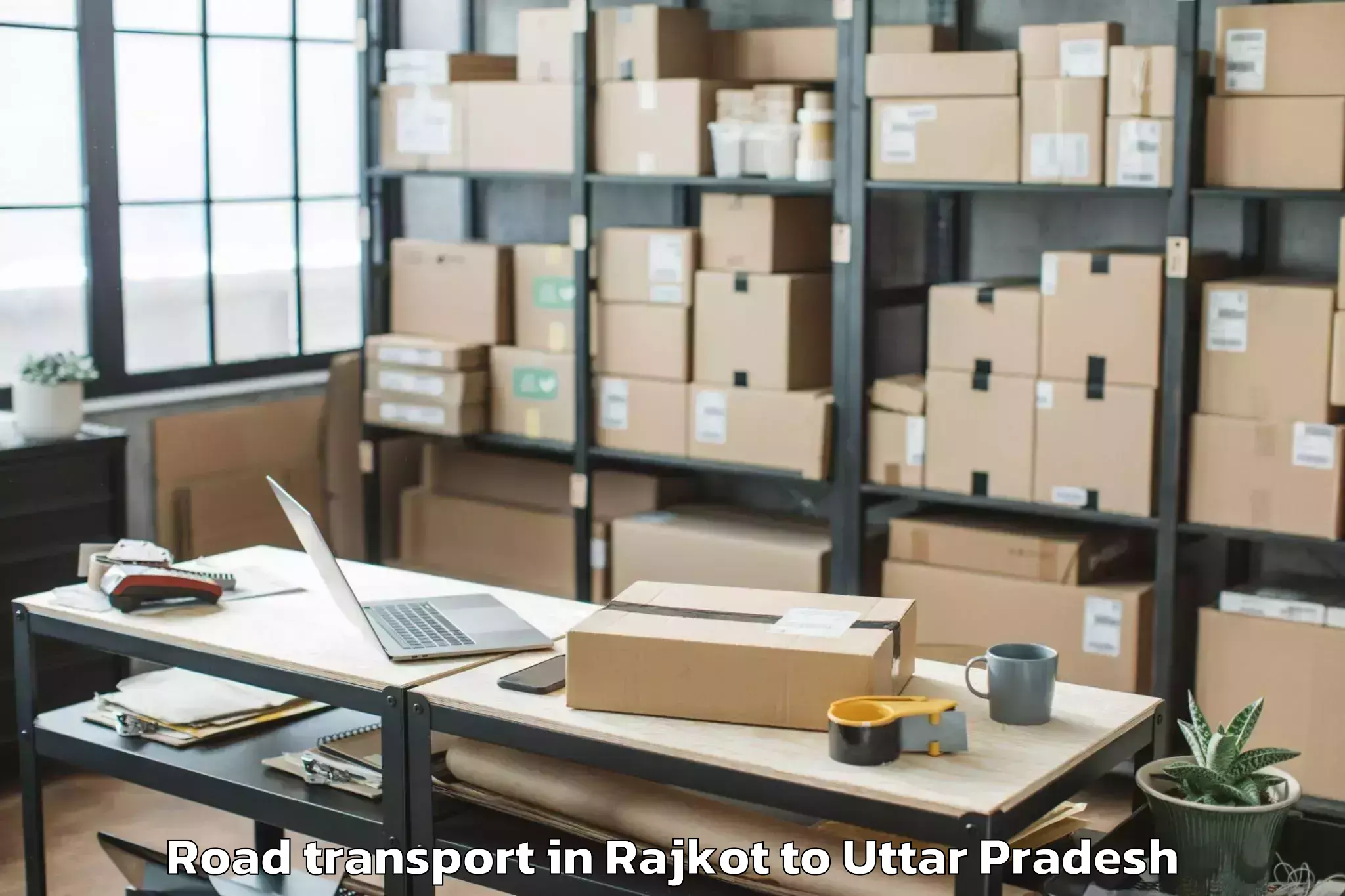 Top Rajkot to Fatehganj West Road Transport Available